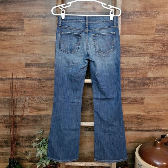 Fossil Jeans Size 26 Flare Low Rise Medium Light Wash Boho Western - Picture 2 of 10